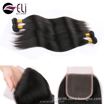 wholesale virgin straight hair 3 bundles with lace closure,closure lace brazilian human,top hair closure bundle